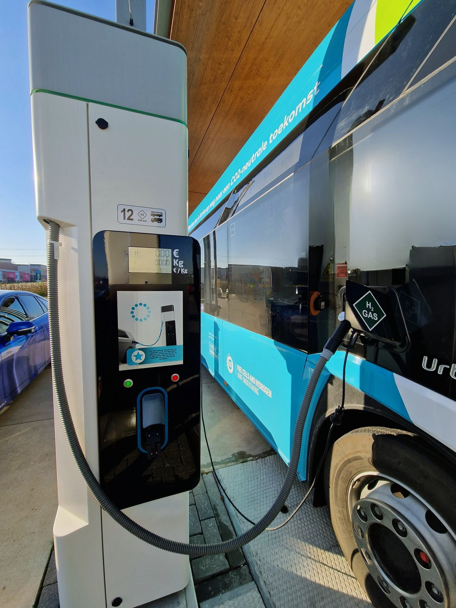Bus Tanken Bewerkt Bewerkt